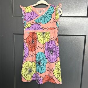 Tea Collection Pink and Multicolor Floral Dress